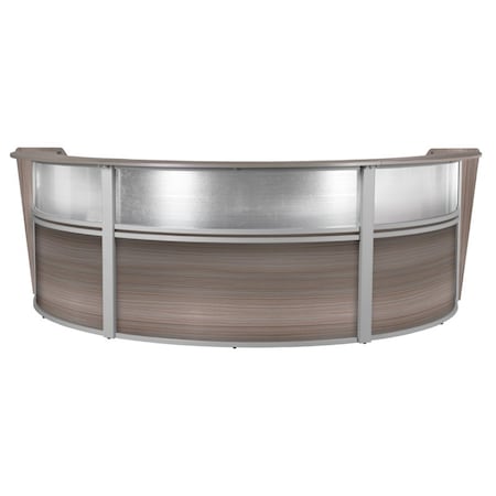 Regency 71 in D X 45.5 in H, 143.5 in W X Wood, Plexi, Driftwood Grey 77313GY